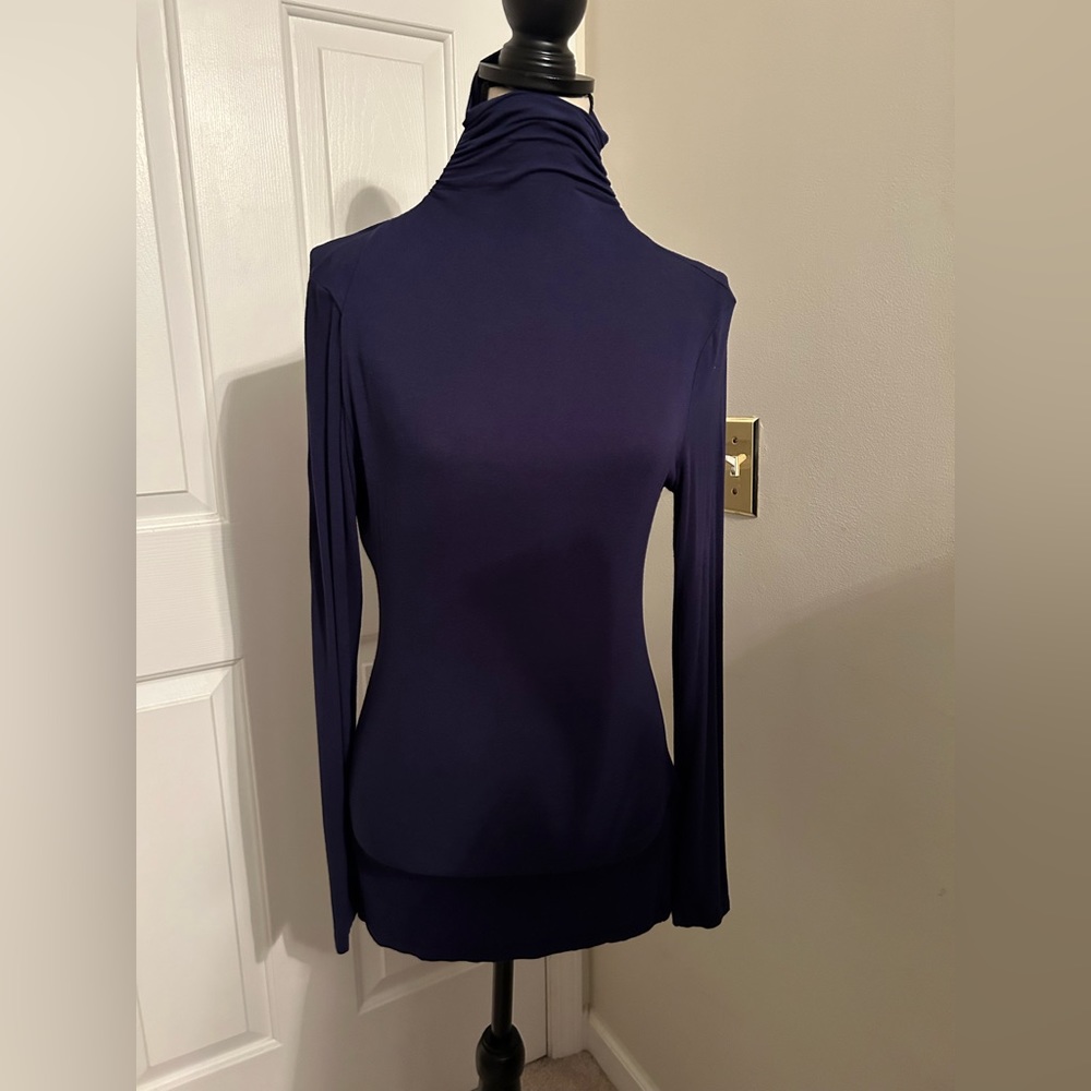Navy blue tunic turtleneck. Never worn. Medium